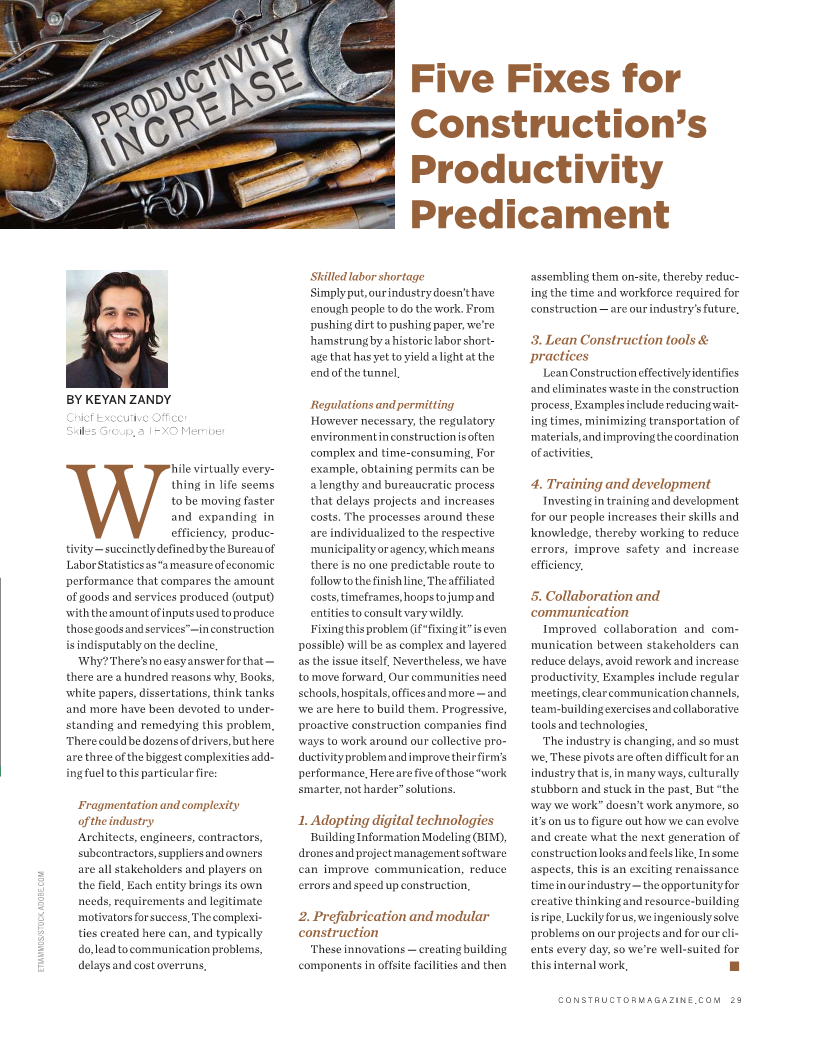 Construction Productivity Issues Skiles Group Article