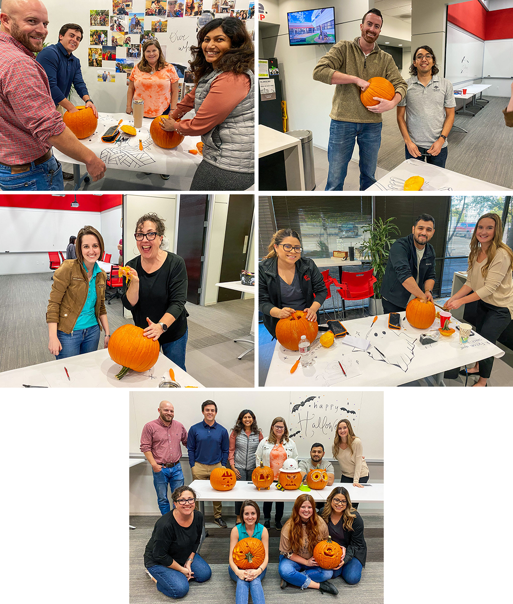 Halloween Party, Pizza and Pumpkins Skiles Group Collage