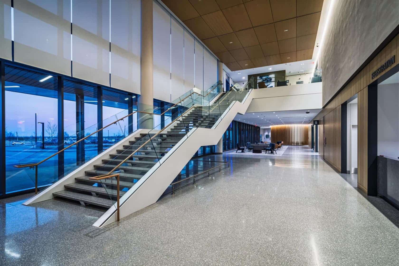 hospital-statement-staircase Skiles Group takes hospital construction to the next level with their experienced and innovative project team.
