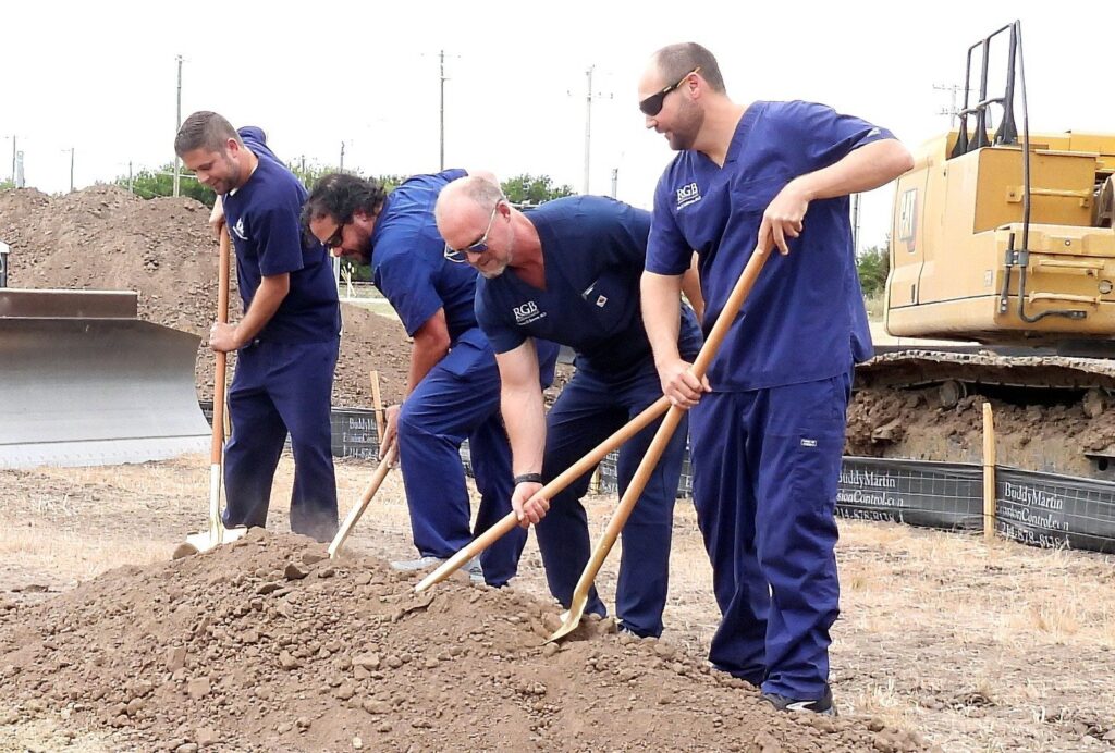 RGB physicians ceremonially break ground on their new Sherman surgery center