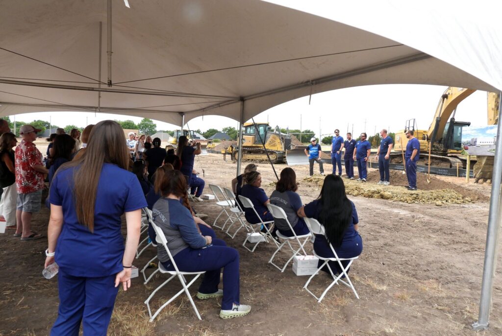 RGB staff and project partners gather for a groundbreaking ceremony in Sherman, Texas